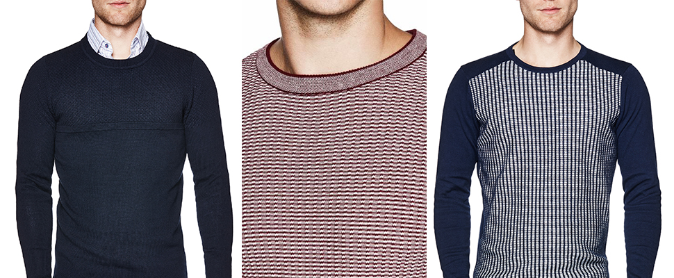 Mens textured knitwear